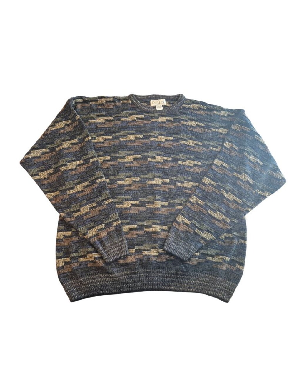 Gianfranco Ruffini Mens XL Sweater Geometric Pattern Eclectic grandpa